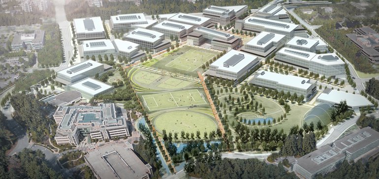 Drones Above Microsoft Revolutionize its Campus Rebuild