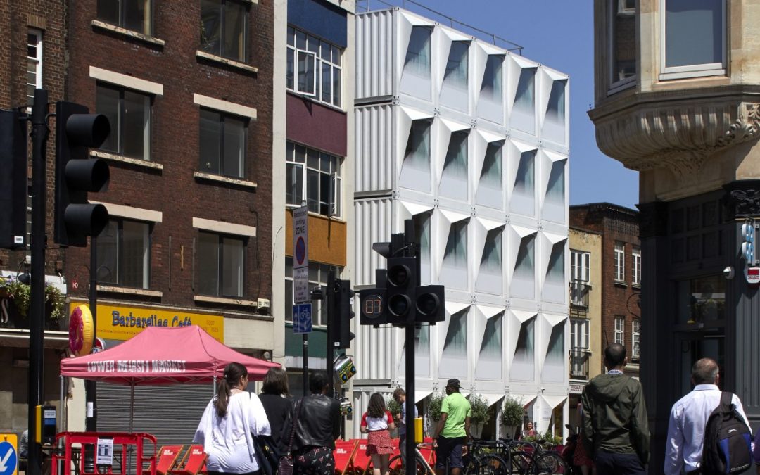 Shipping Containers Stacked Five High to Create London Hotel