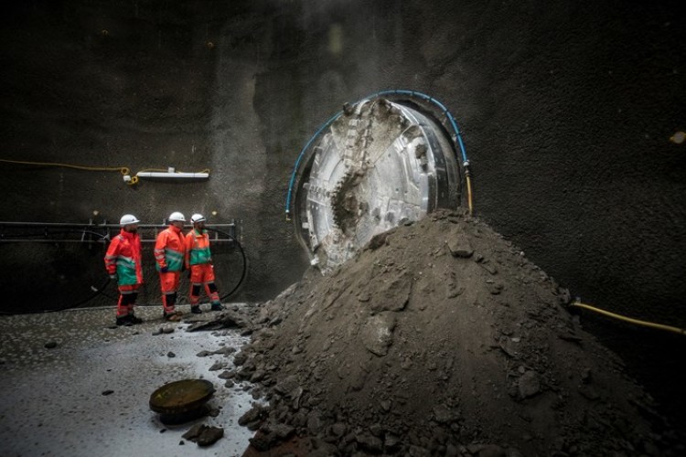First Tideway TBM Breaks Through