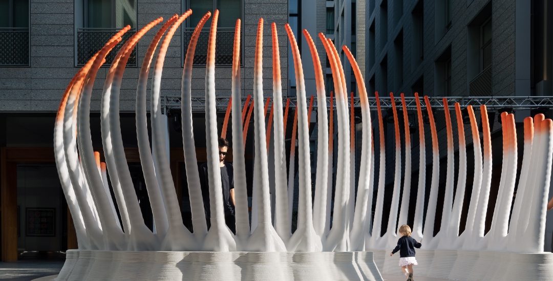 30,000 Recycled Water Bottles Make up this 3D-Printed Pavilion