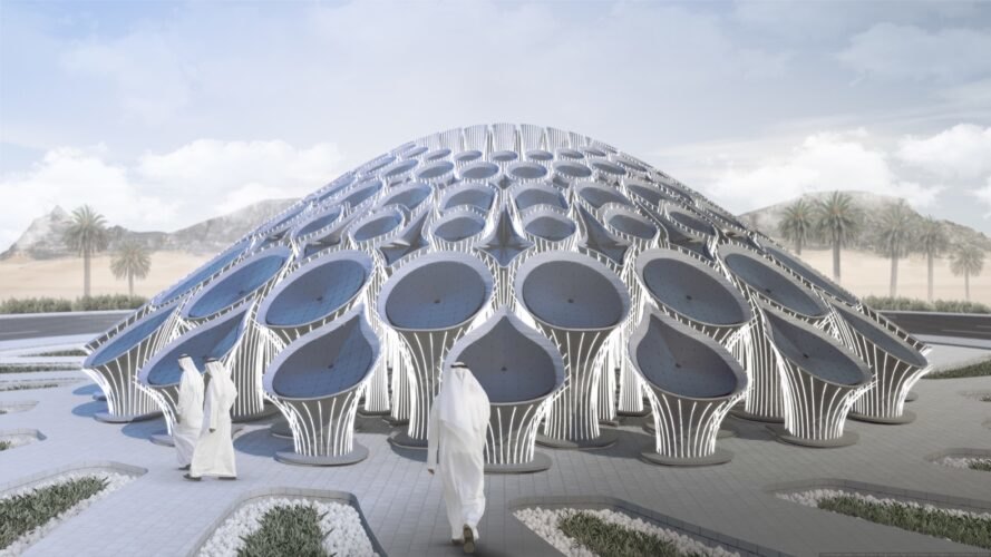 3D-Printed Concrete “Forest” Pavilion Proposed For Dubai’s Expo 2020