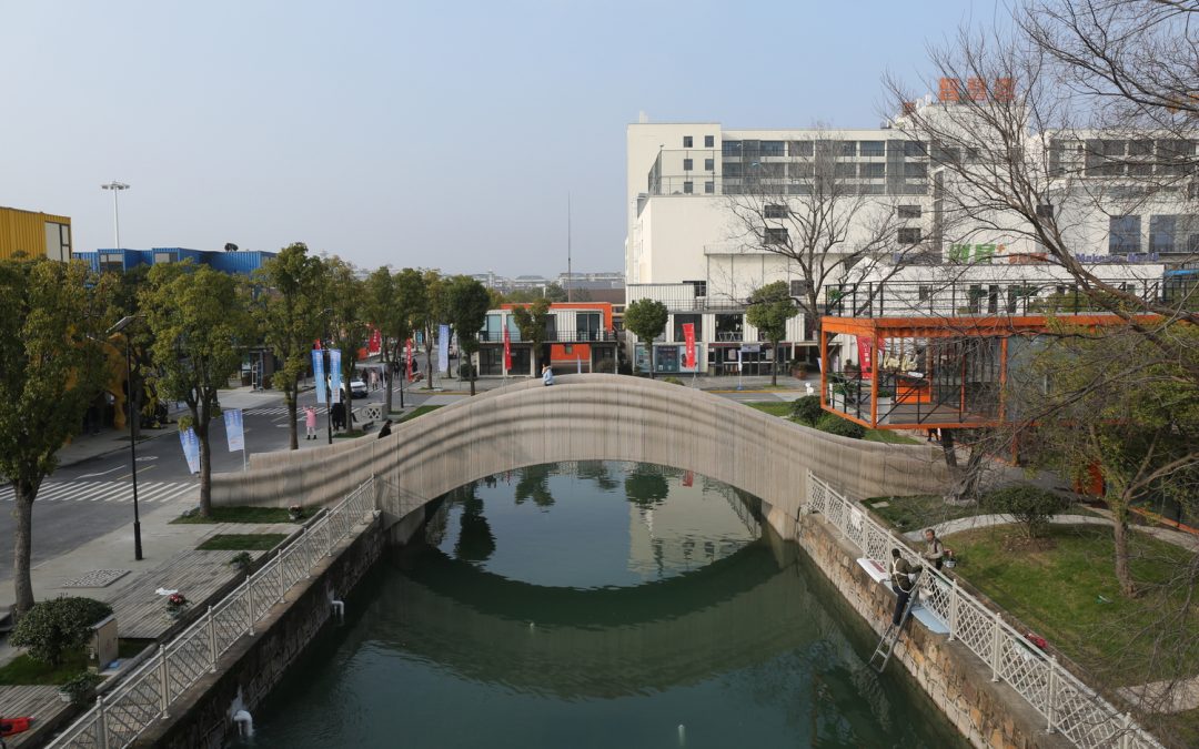 World’s Largest 3D-Printed Concrete Pedestrian Bridge Completed in China