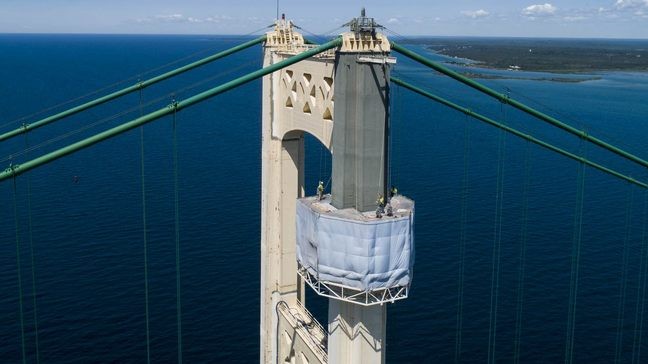 Second National Award Given to Mackinac Bridge Tower Painting Project