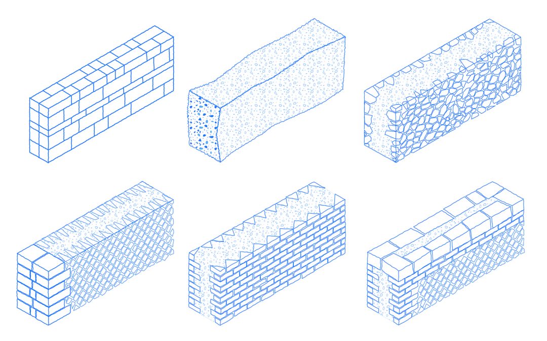 How were the Walls of Roman Buildings Constructed?