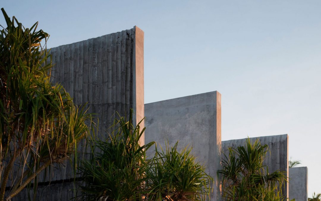 Rough Concrete Walls Frame Jungle Views at The Tiing Hotel in Bali