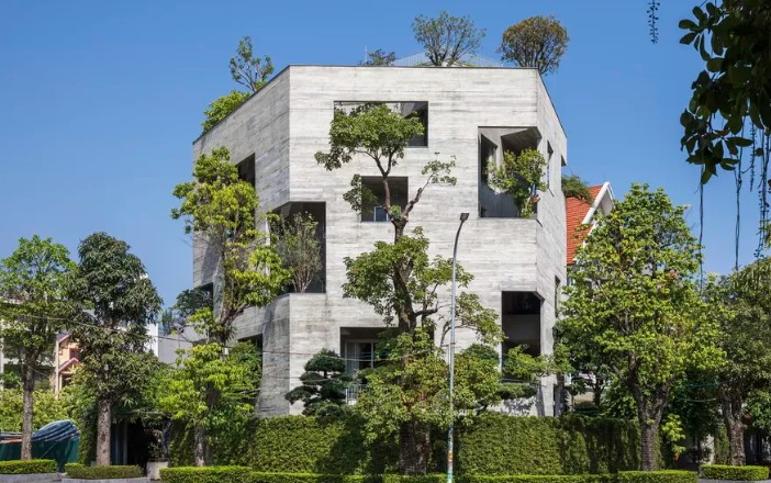 This Concrete House is Growing a Mini Forest  Inside its Walls
