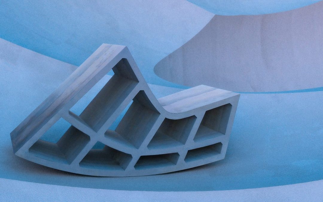 Squashed-looking Concrete Bench By Thomas Musca and Duyi Han References Brutalist Architecture