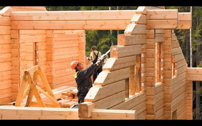 Incredible Fastest Wooden House Construction Method – Amazing Intelligent Log House Building