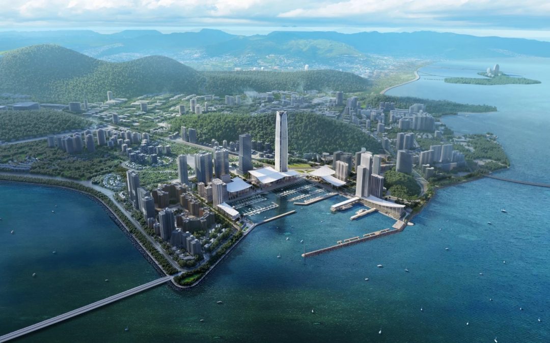 SOM's new waterfront to be anchored by lighthouse-inspired skyscraper