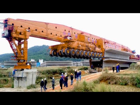World Longest Bridge Installation Technology Heavy Equipment. Amazing Bridge construction Machines