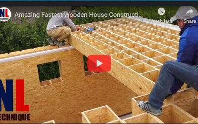 Amazing Fastest Wooden House Construction Method – Modern House Construction Technology