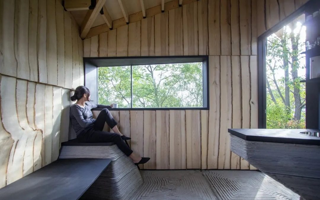 Shedding Light on 3D- printed, Upcycled Ashen Cabin
