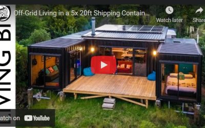Off-Grid Living in a 5x 20ft Shipping Container Home