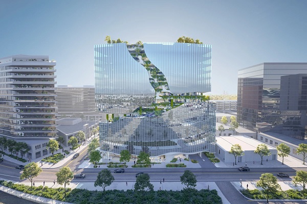 Extraordinary High-rise Fills Cracked Facade