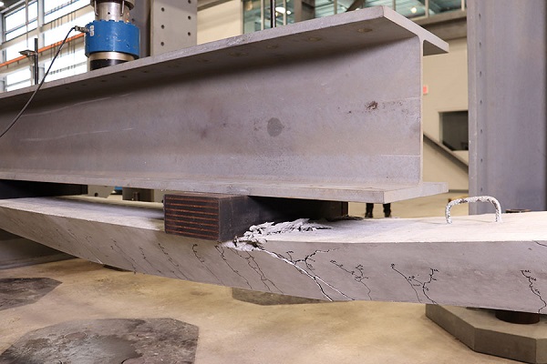 Uniquely Shaped Concrete Beam Passes Strength Test